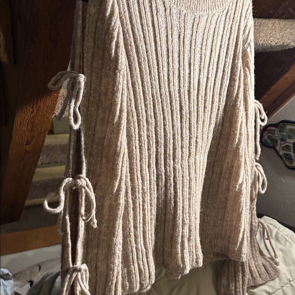 Better Be Taupe Cardigan with Tie Accents